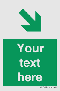 Custom Safe condition: Green Down right arrow